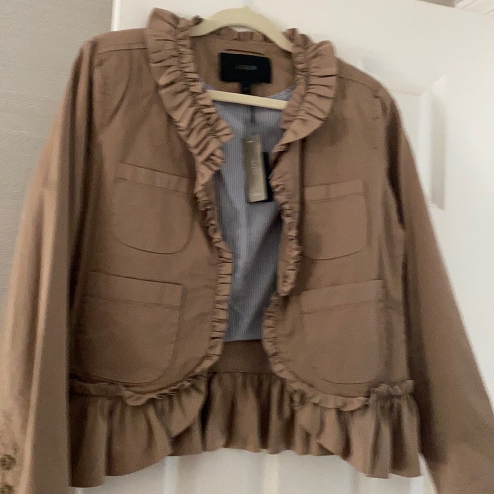 J CREW NWT size 8 ruffle jacket